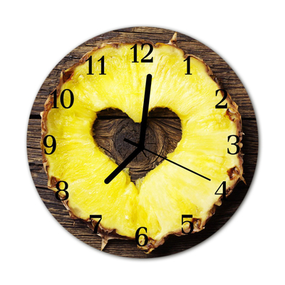 Horloge murale en verre Ananas