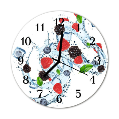 Horloge murale en verre Crème glacée aux fruits