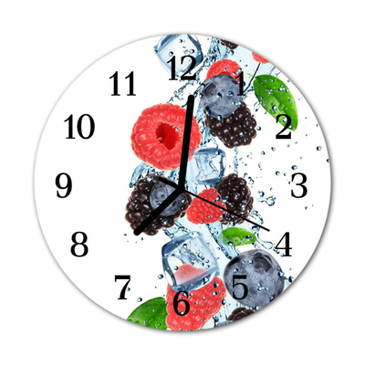 Horloge murale en verre Crème glacée aux fruits