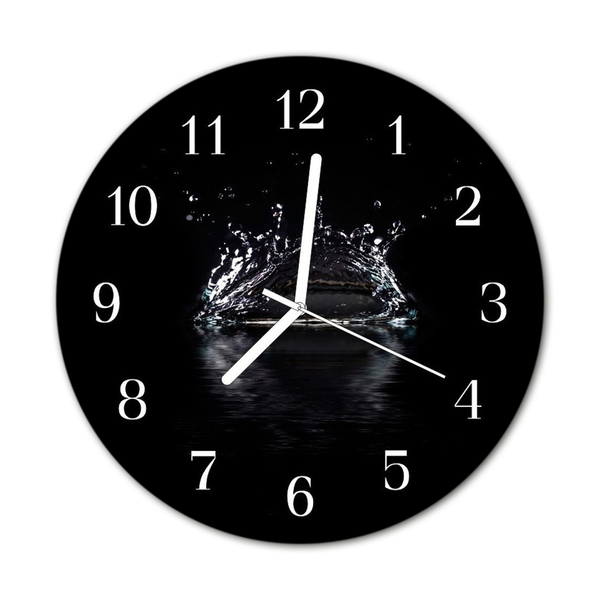 Horloge murale en verre Eau