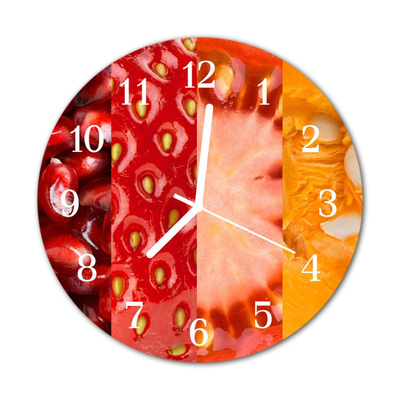 Horloge murale en verre Fruit