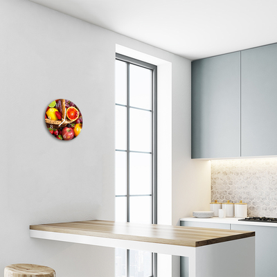 Horloge murale en verre Fruit