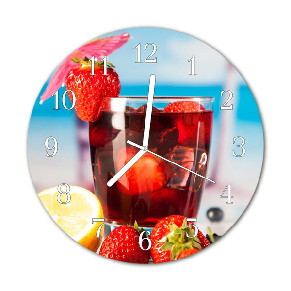 Horloge murale en verre Boisson