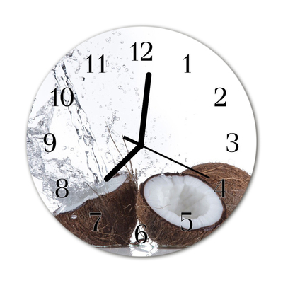 Horloge murale en verre Noix de coco