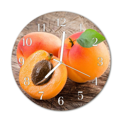 Horloge murale en verre Abricots