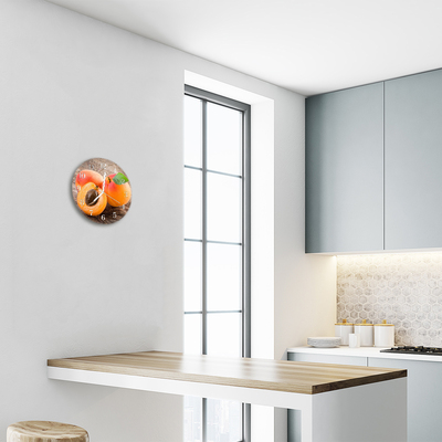 Horloge murale en verre Abricots