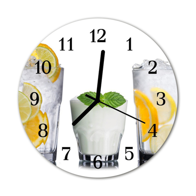 Horloge murale en verre Citron