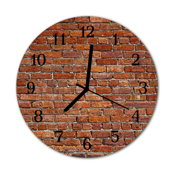 Horloge murale en verre Brique