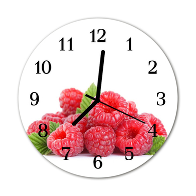 Horloge murale en verre Framboises