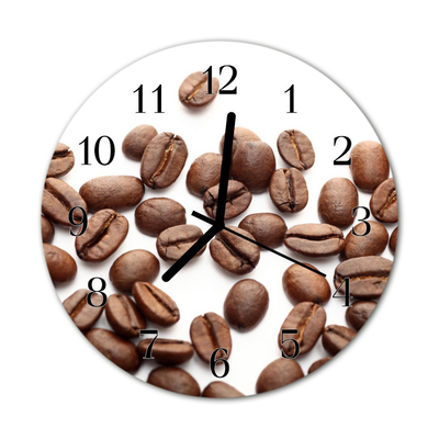 Horloge murale en verre Café en grains