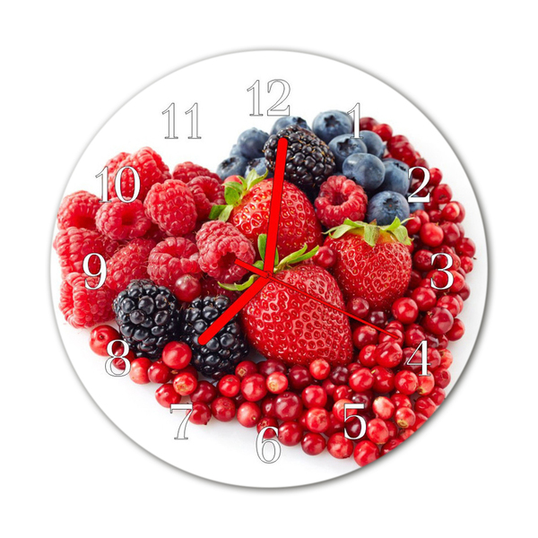 Horloge murale en verre Fruit