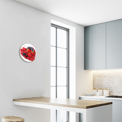 Horloge murale en verre Fruit