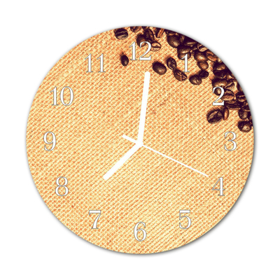 Horloge murale en verre Café en grains