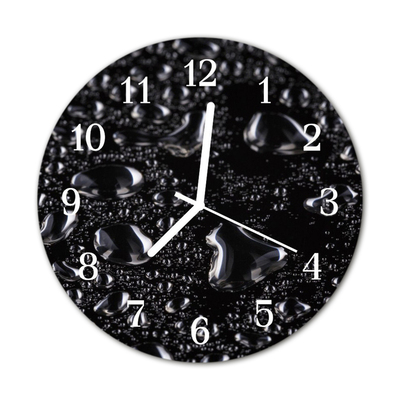 Horloge murale en verre Gouttes