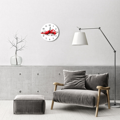 Horloge murale en verre Piments forts