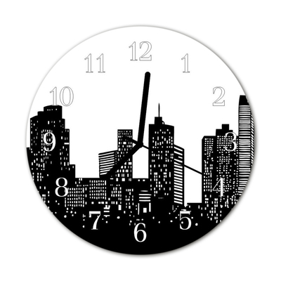 Horloge murale en verre Bâtiments