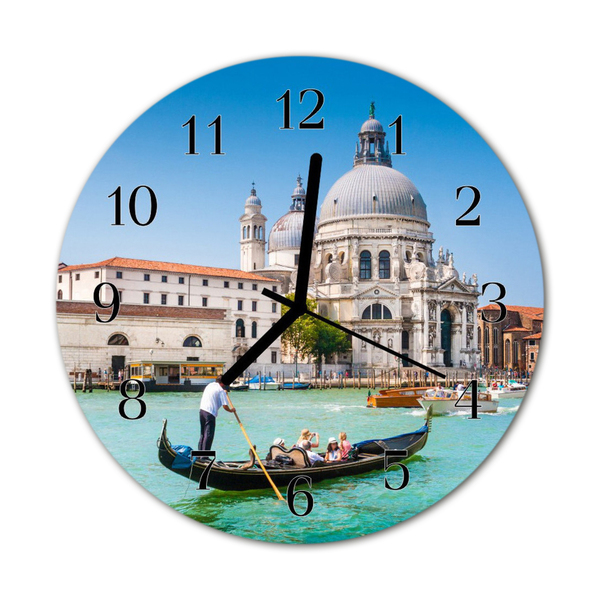 Horloge murale en verre Venise