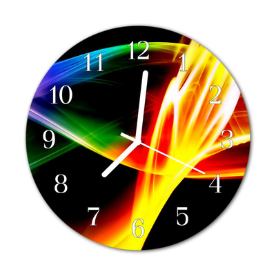 Horloge murale en verre Abstrait