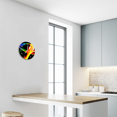 Horloge murale en verre Abstrait