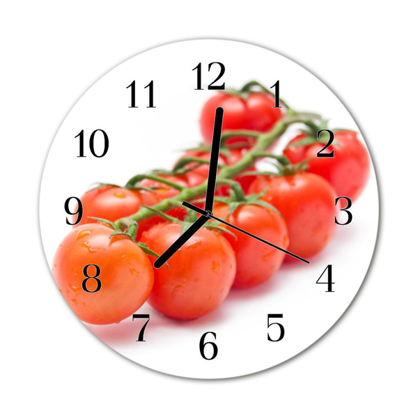 Horloge murale en verre Tomates