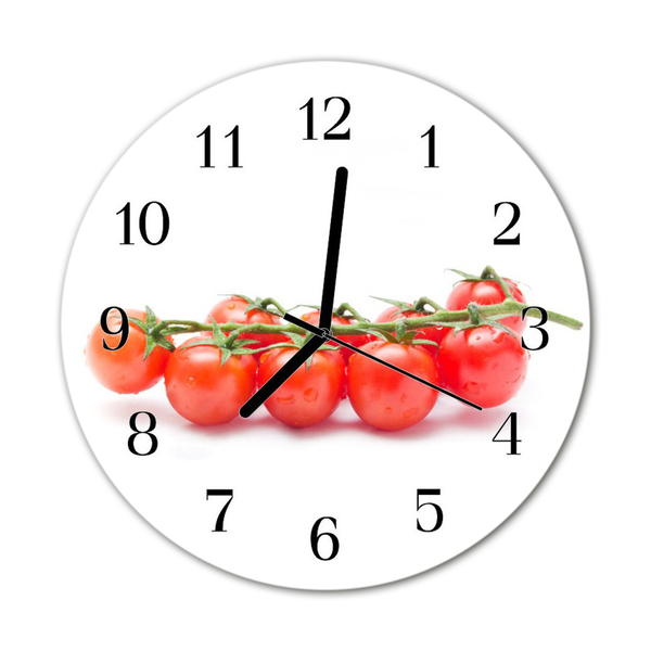 Horloge murale en verre Tomates