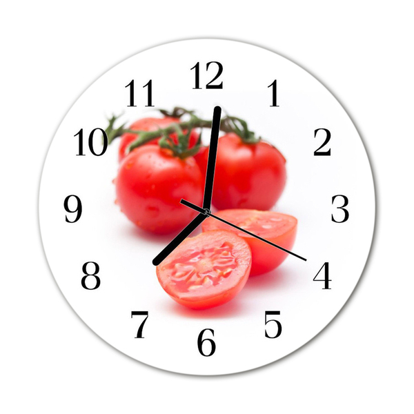 Horloge murale en verre Tomates