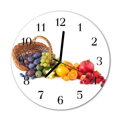 Horloge murale en verre Fruit