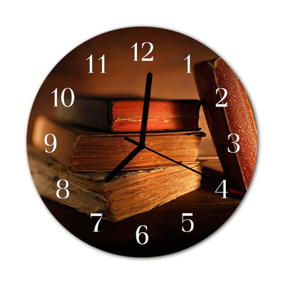 Horloge murale en verre Livre