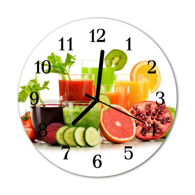 Horloge murale en verre Jus