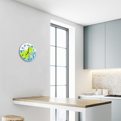 Horloge murale en verre Citron vert