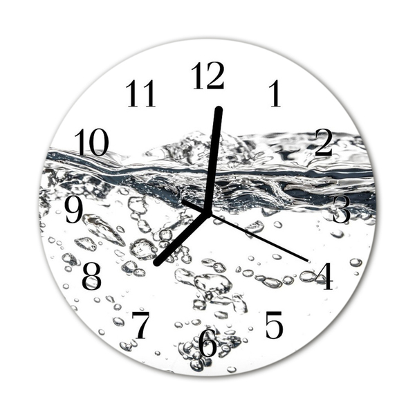 Horloge murale en verre Eau