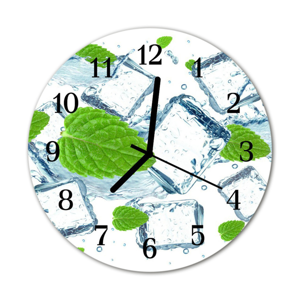 Horloge murale en verre Glace à la menthe