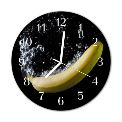 Horloge murale en verre Banane