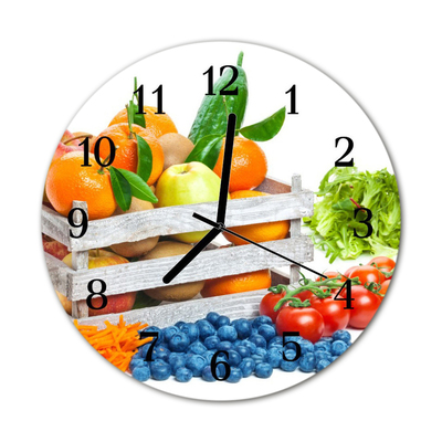 Horloge murale en verre Légume