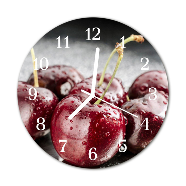 Horloge murale en verre Cerise