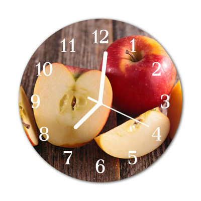 Horloge murale en verre Pomme