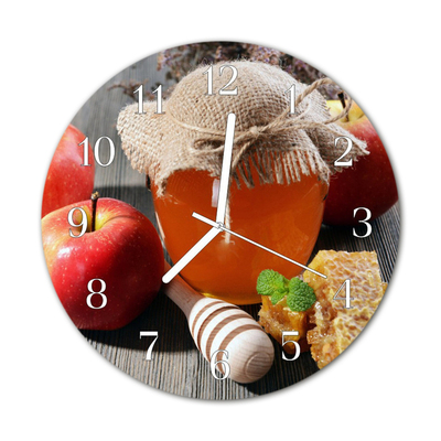 Horloge murale en verre Pomme de miel