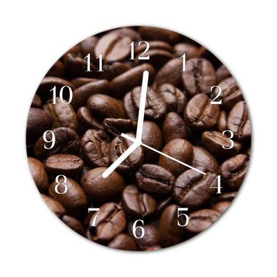 Horloge murale en verre Café en grains