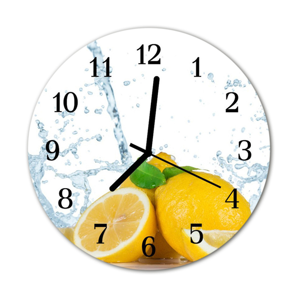 Horloge murale en verre Citron