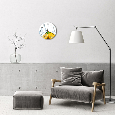 Horloge murale en verre Citron