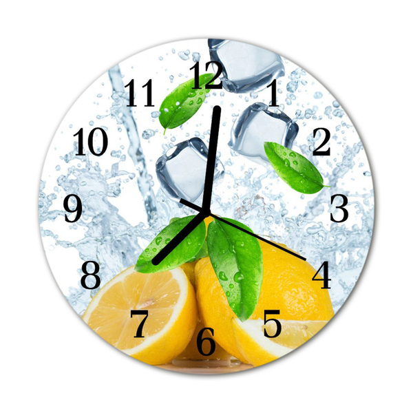 Horloge murale en verre Citron