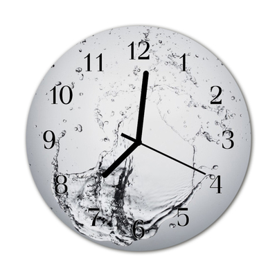 Horloge murale en verre Eau