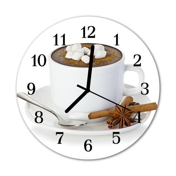 Horloge murale en verre Chocolat