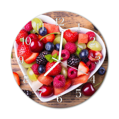 Horloge murale en verre Fruit