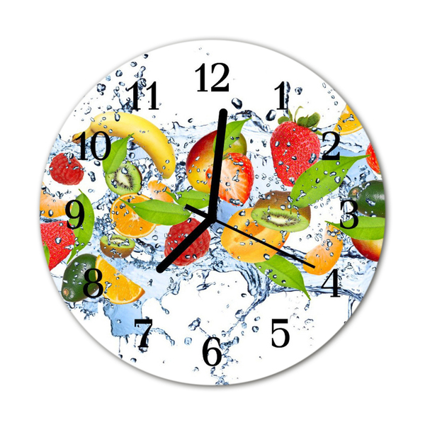 Horloge murale en verre Eau de fruits