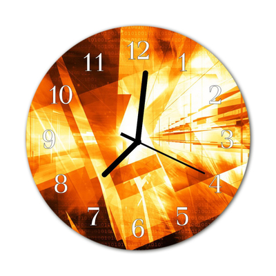 Horloge murale en verre Abstrait
