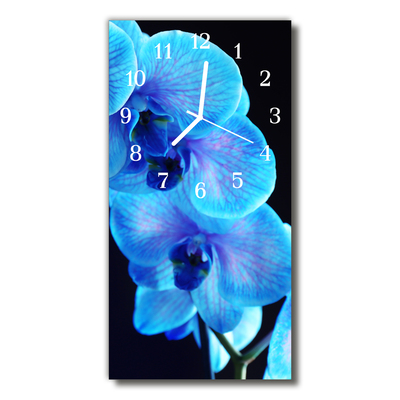 Horloge murale en verre Fleur