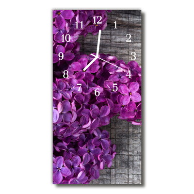 Horloge murale en verre Fleurs