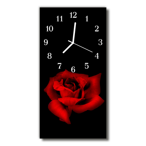 Horloge murale en verre Rose