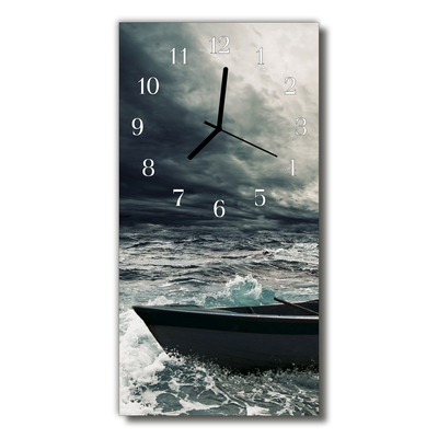 Horloge murale en verre Bateau